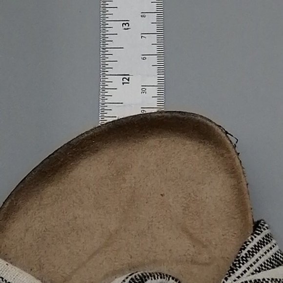 Express Womens Slide Sandal Black Cream Stripe Knot Molded Footbed‎ Flat 10 - Picture 5 of 9